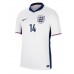 Camisa de Futebol Inglaterra Ezri Konsa #14 Equipamento Principal Europeu 2024 Manga Curta